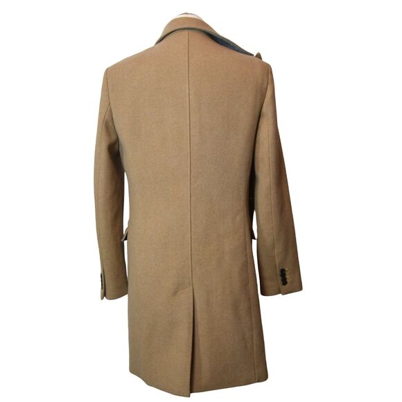EUC Express Wool Blend Camel Coat Size S Double Breasted Water Resistant Classic - Picture 4 of 11